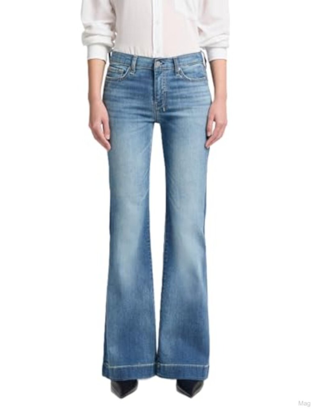 Mid-Rise Tailorless Wide Leg Trouser Jeans
